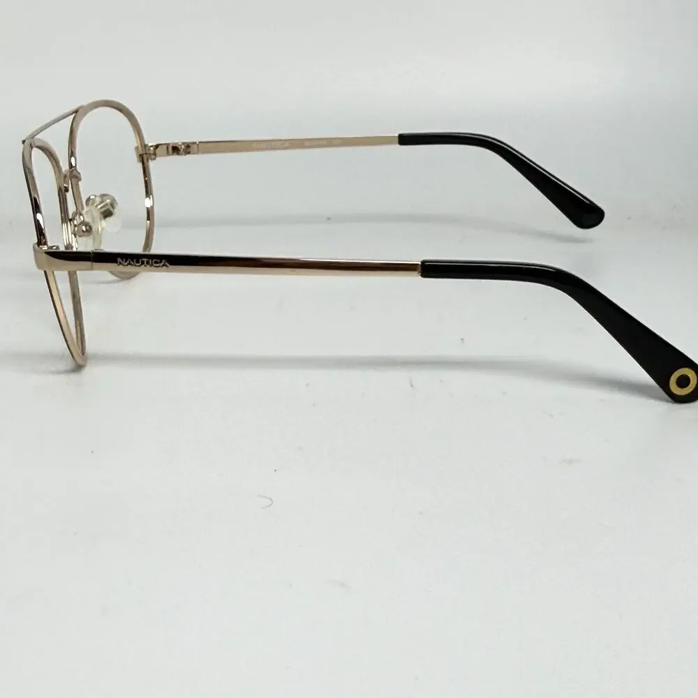 Nautica NLS6008 003 Black Gold‎ Eyeglasses Frames 57-16 H19627